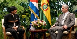 Evo Morales se reúne en La Habana con Díaz-Canel en escala hacia EE.UU.