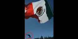 #Video Cae cadete del Ejército mexicano durante izamiento