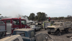 Incendio en yonke de El Venadillo