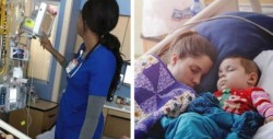 Toma foto a la enfermera que atiende a su hija y deja su conducta al descubierto