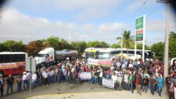 Parte caravana de productores a la Ciudad de México