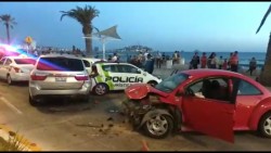 Se registra carambola en Av Del Mar