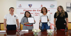 Firman convenio de colaboración DIF Sinaloa y  la ENS