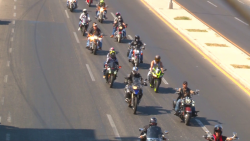 Motociclistas realizan ruta hacia La Noria