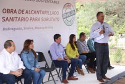 Quirino inicia obra de drenaje en Surutato