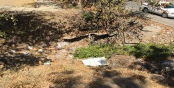 Arroyo sucio y peligroso por la Terrones