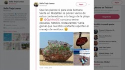 El twitt que trajo una 'avalancha' para rescatar las playas mazatlecas