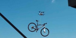 Ladrones utilizan un dron para robarse una bicicleta