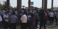 Taxistas realizan manifestación en protesta por la competencia desleal de las aplicaciones