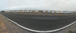Realizan marcha taxistas de ATAMSA rumbo al aeropuerto