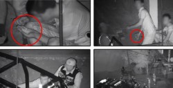 Detienen a 4 personas que intentaban dañar una videocámara