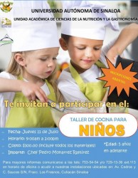La UAS ofrecerá el curso  de Cocina para Niños,