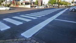 Pintan cruce peatonal por la Álvaro Obregón