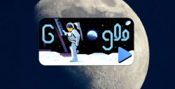 Michael Collins relata la llegada a la Luna en el Doodle de Google