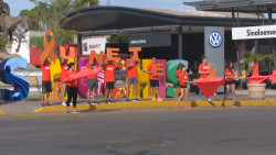 Realizan activación naranja contra violencia a las mujeres
