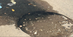 Fuga de agua de drenaje en la CNOP