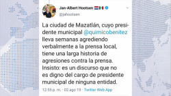 Se pronuncia CPJ tras 'ataques' a la prensa mazatleca