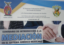 Invitan a Seminario de Introducción a la Mediación en el Sistema Jurídico Mexicano