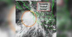 'Lorena' se desplaza ahora frente a las costas de Nayarit