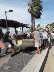Intentaba remolcar panga por 'Narda' y pierde la vida
