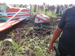 Solo daños materiales dejo el desplome de avioneta
