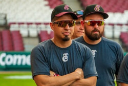 Peña, Cozart y Kelly entrenaron con Tomateros