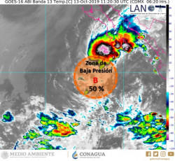 Se esperan lluvias y vientos en la región