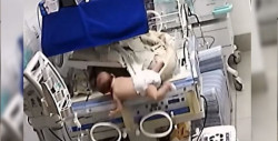 VIDEO: Bebé cae de incubadora por el descuido de una enfermera