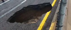 Se forma socavón en autopista Culiacán – Mazatlán.