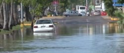 Continúan zonas inundadas en Mazatlán