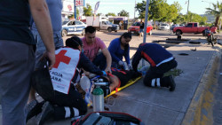 Se accidenta joven que conducía una motocicleta