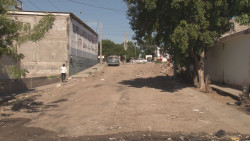 Limpian la calle Ernesto Damy en Nakayama