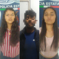 Detienen a dos mujeres menores de edad y un hombre con armas