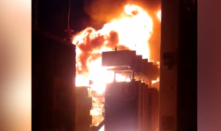 Subestación de energía la CFE sufre fuerte incendio