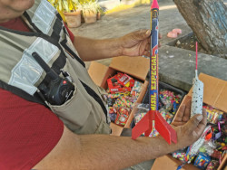 Retiran a inhabilita la Policía Municipal de Culiacán, más de 80 kilos de pirotecnia