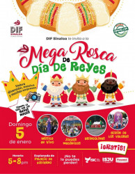 DIF Sinaloa invita a partir la rosca de reyes