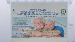 Realizarán curso-taller en apoyo a personas que buscan pensionarse
