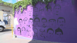 No al olvido, pintan rostros de desaparecidos