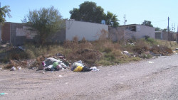 Llena de basura la calle Cruz Medina