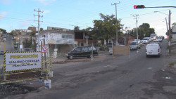 Cerrada parcialmente ciudades hermanas esquina con 21 de marzo