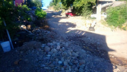Calles en mal estado en la Lázaro Cárdenas