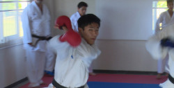 Hiroto Yoshi y Carlos González al Centroamericano de Karate