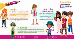 INE crea agenda en base a los  resultados de  la Consulta Infantil y Juvenil 2018.
