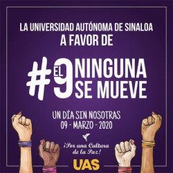 Se une la UAS al movimiento " Un día sin mujeres"