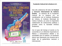 Festival y concurso internacional de guitarra Sinaloa 2020