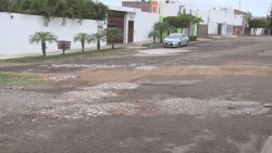 Destruida la calle Ignacio Allende en Lomas del Pedregal