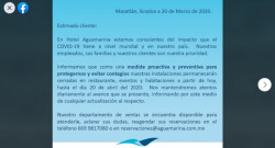 Este es el primer hotel de Mazatlán que cierra temporalmente por coronavirus