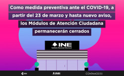 Suspende actividades INE en módulos