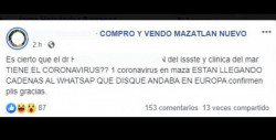 Piden no hacer caso a rumor sobre contagios masivos de Covid-19 en IMSS e ISSSTE de Mazatlán
