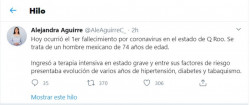 8vo fallecido por Coronavirus en México es de Cancún